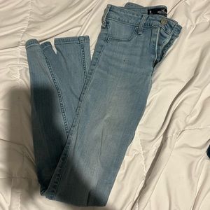 Light denim skinny jeans